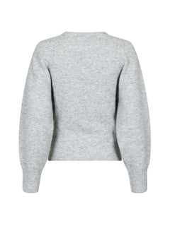 Rex Knit Blouse - Light Grey Melange