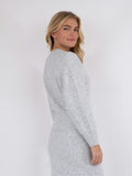 Rex Knit Blouse - Light Grey Melange