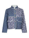 Kamil Quilt Combination Jacket - Blue