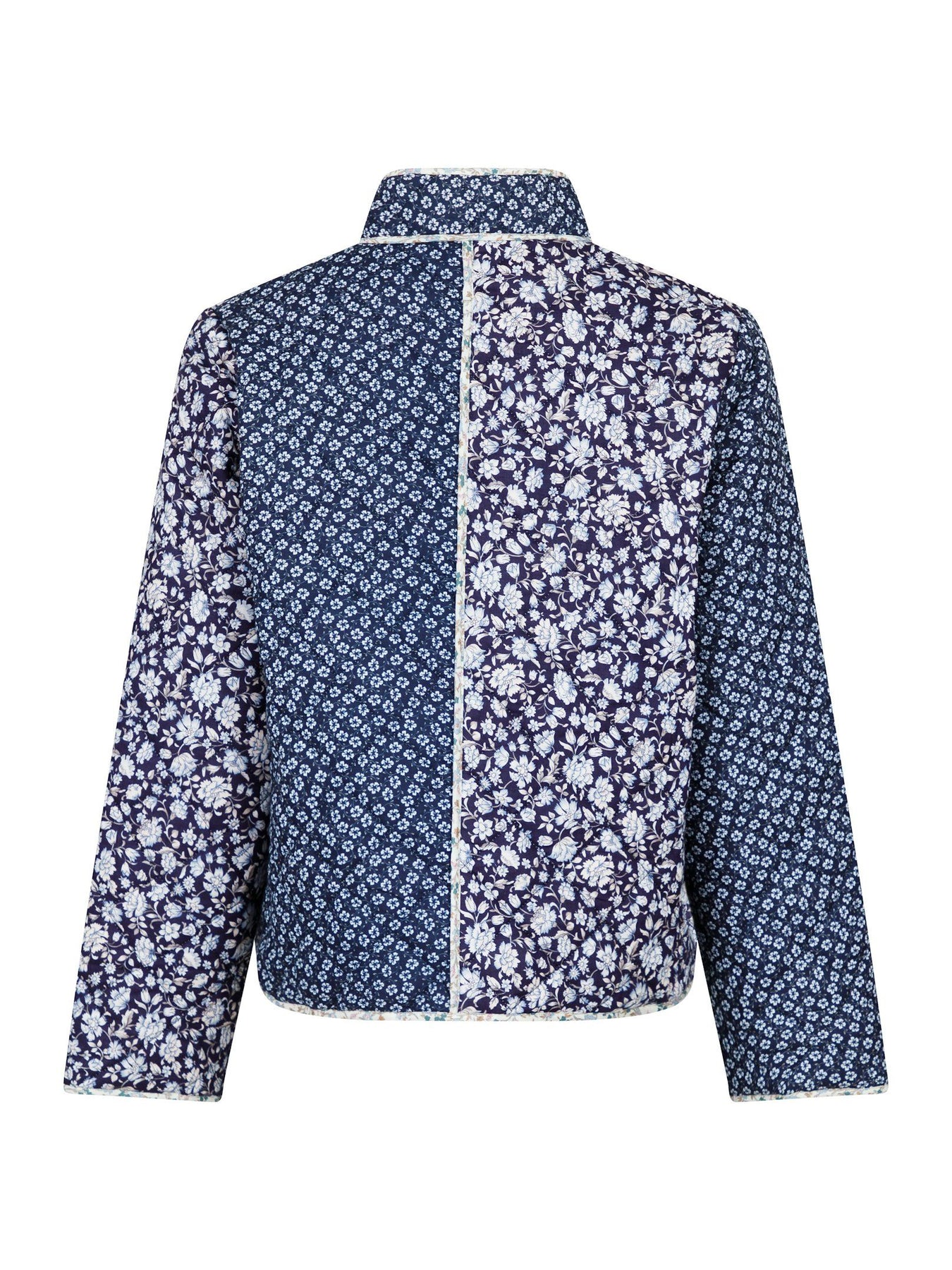 Kamil Quilt Combination Jacket - Blue