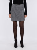 Helmine Herringbone Skirt - Black