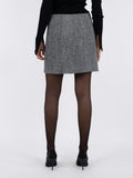 Helmine Herringbone Skirt - Black