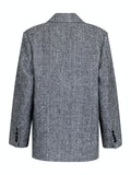 Gaby Herringbone Blazer - Black