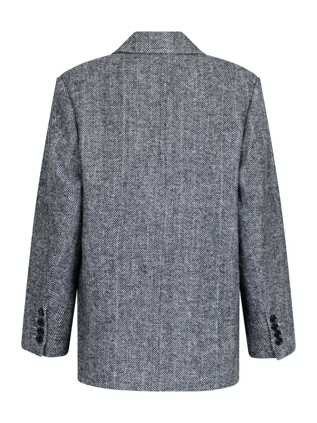 Gaby Herringbone Blazer - Black