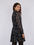 Alberti Flower Dress - Black