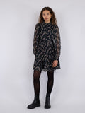 Alberti Flower Dress - Black