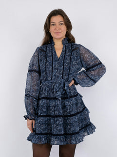 Elysia Pure Paisley Dress - Navy