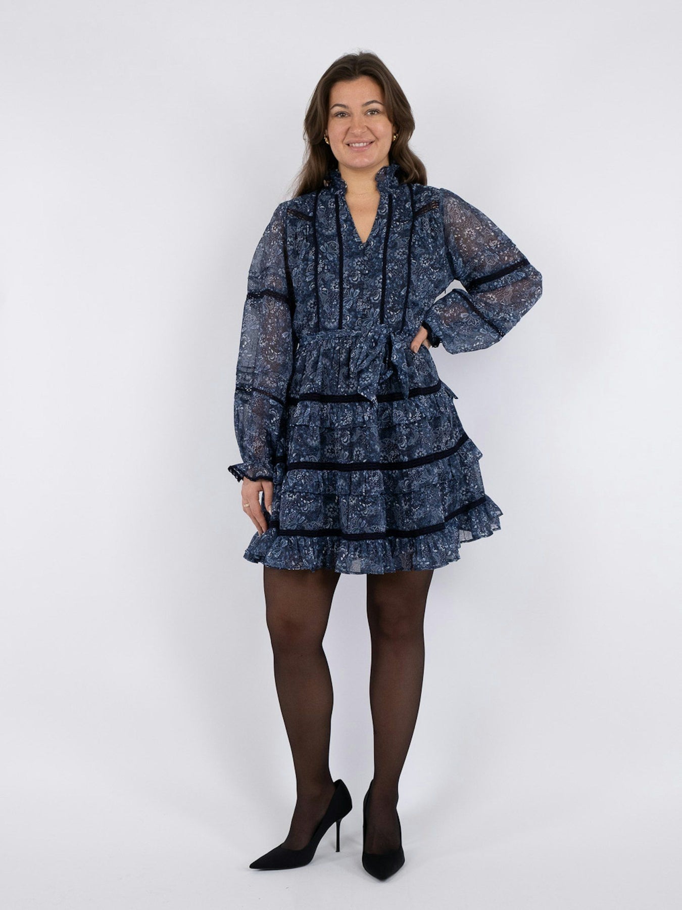 Elysia Pure Paisley Dress - Navy
