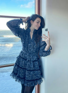 Elysia Pure Paisley Dress - Navy