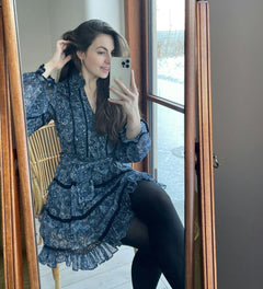 Elysia Pure Paisley Dress - Navy