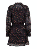 Milan Flower Bunch Dress - Black
