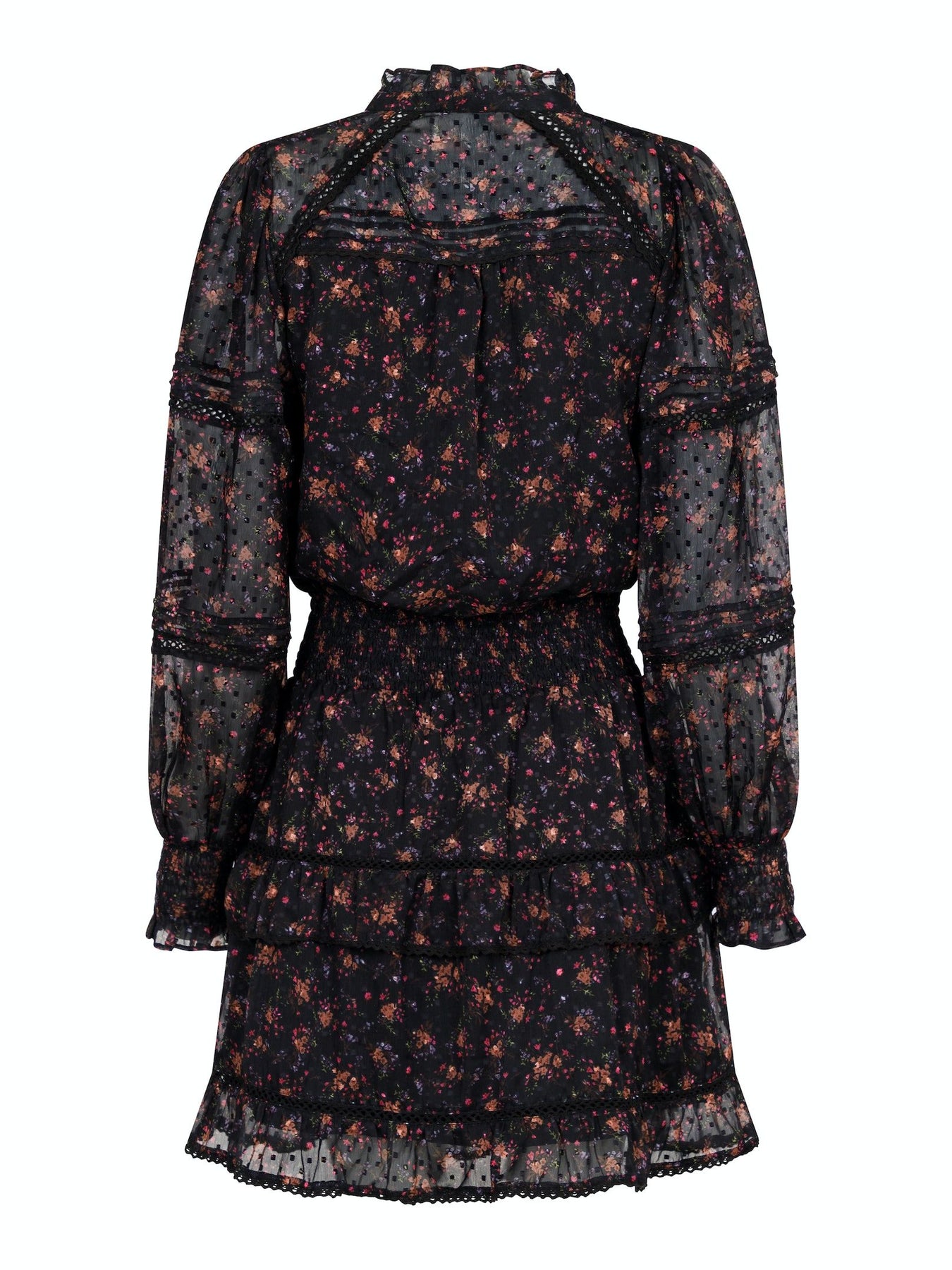 Milan Flower Bunch Dress - Black