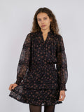 Milan Flower Bunch Dress - Black