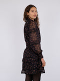 Milan Flower Bunch Dress - Black