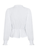 Jerri C Polplin Blouse - White