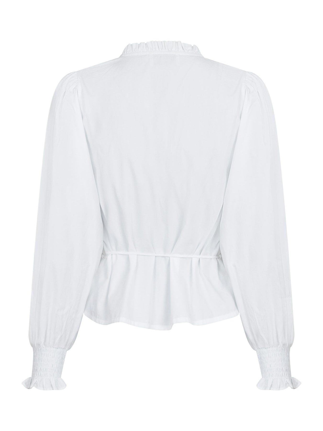 Jerri C Polplin Blouse - White