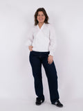 Jerri C Polplin Blouse - White