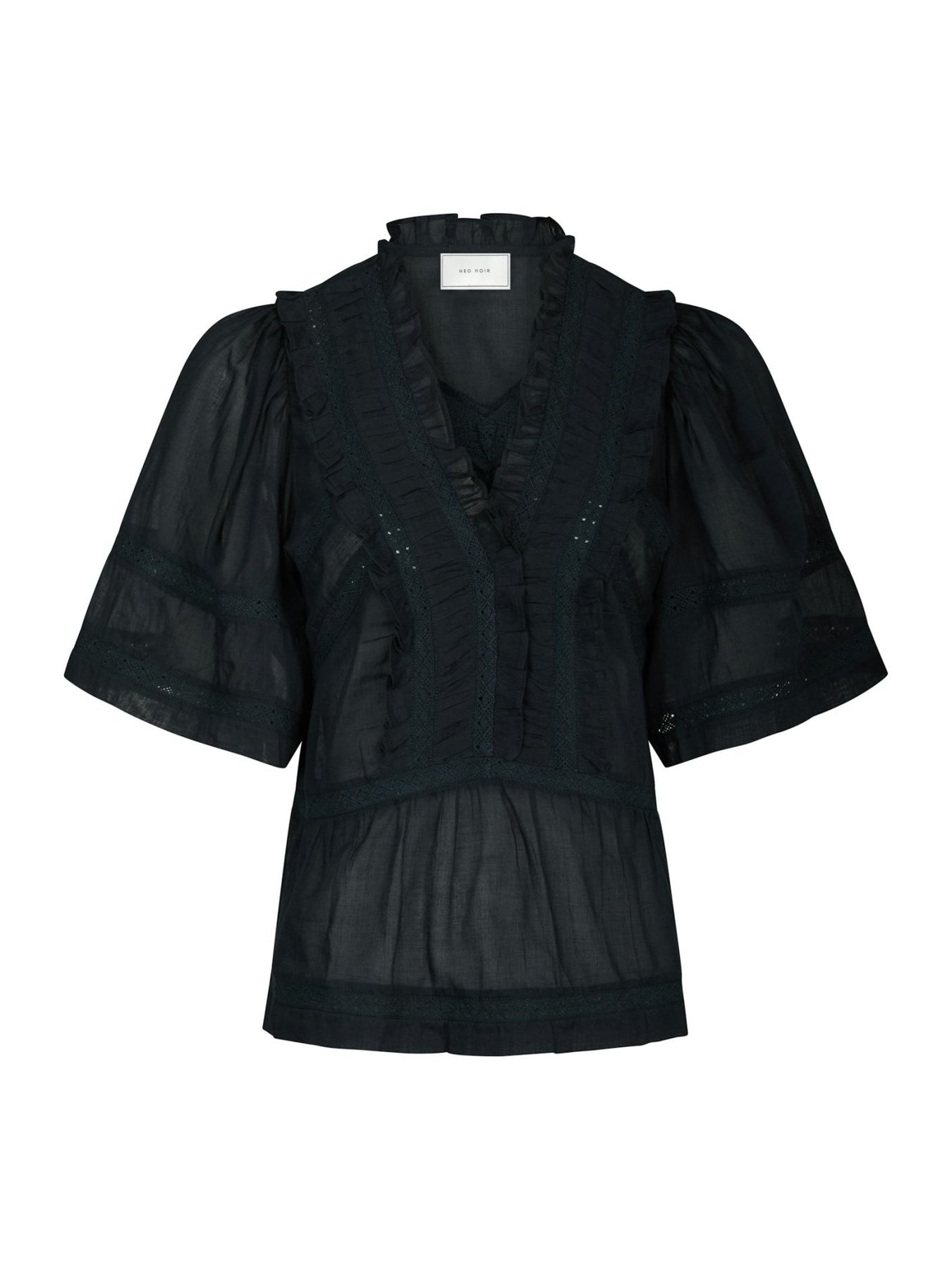 Evienne S Voile Top - Navy