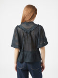 Evienne S Voile Top - Navy