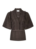 Evienne S Voile Top - Mörkbrun
