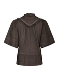 Evienne S Voile Top - Mörkbrun