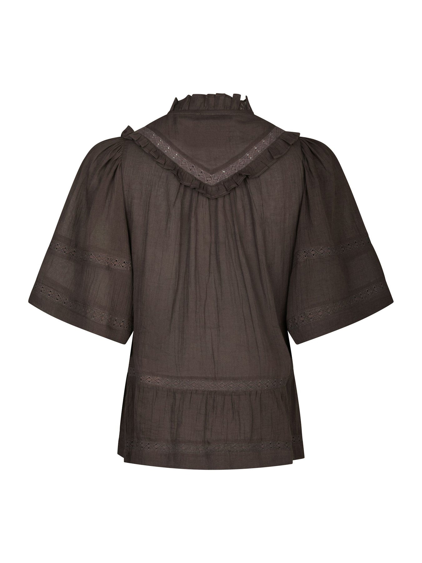 Evienne S Voile Top - Mörkbrun