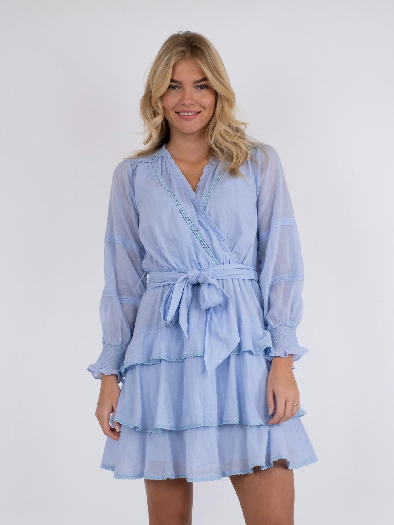 Ada S Voile Dress - Light Blue