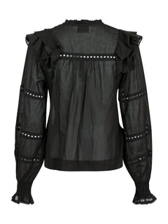 Aurika S Voile Blouse - Black