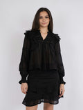 Aurika S Voile Blouse - Black