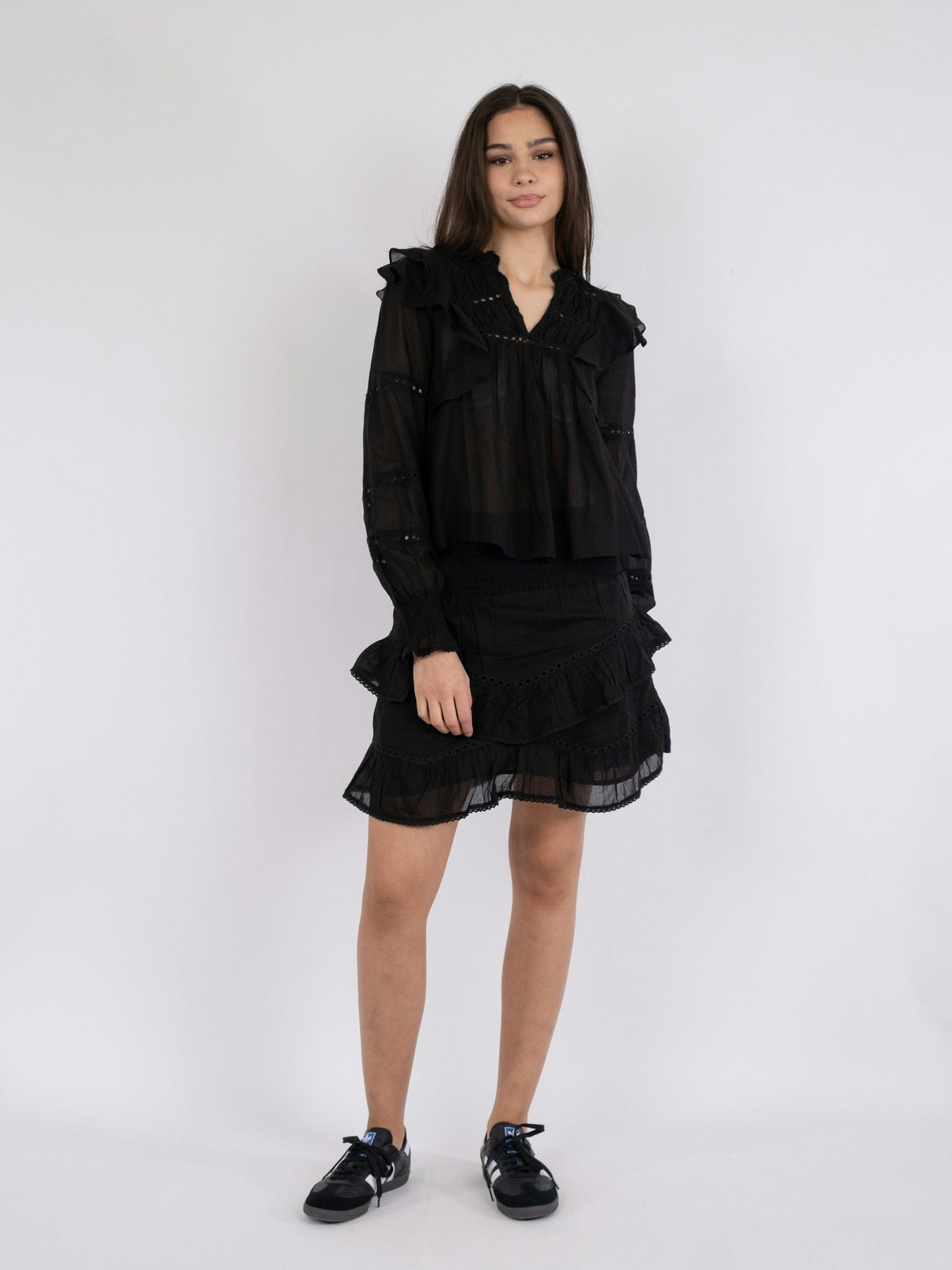 Aurika S Voile Blouse - Black