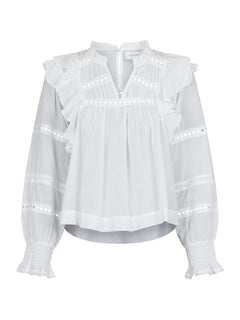 Aurika S Voile Blouse - White