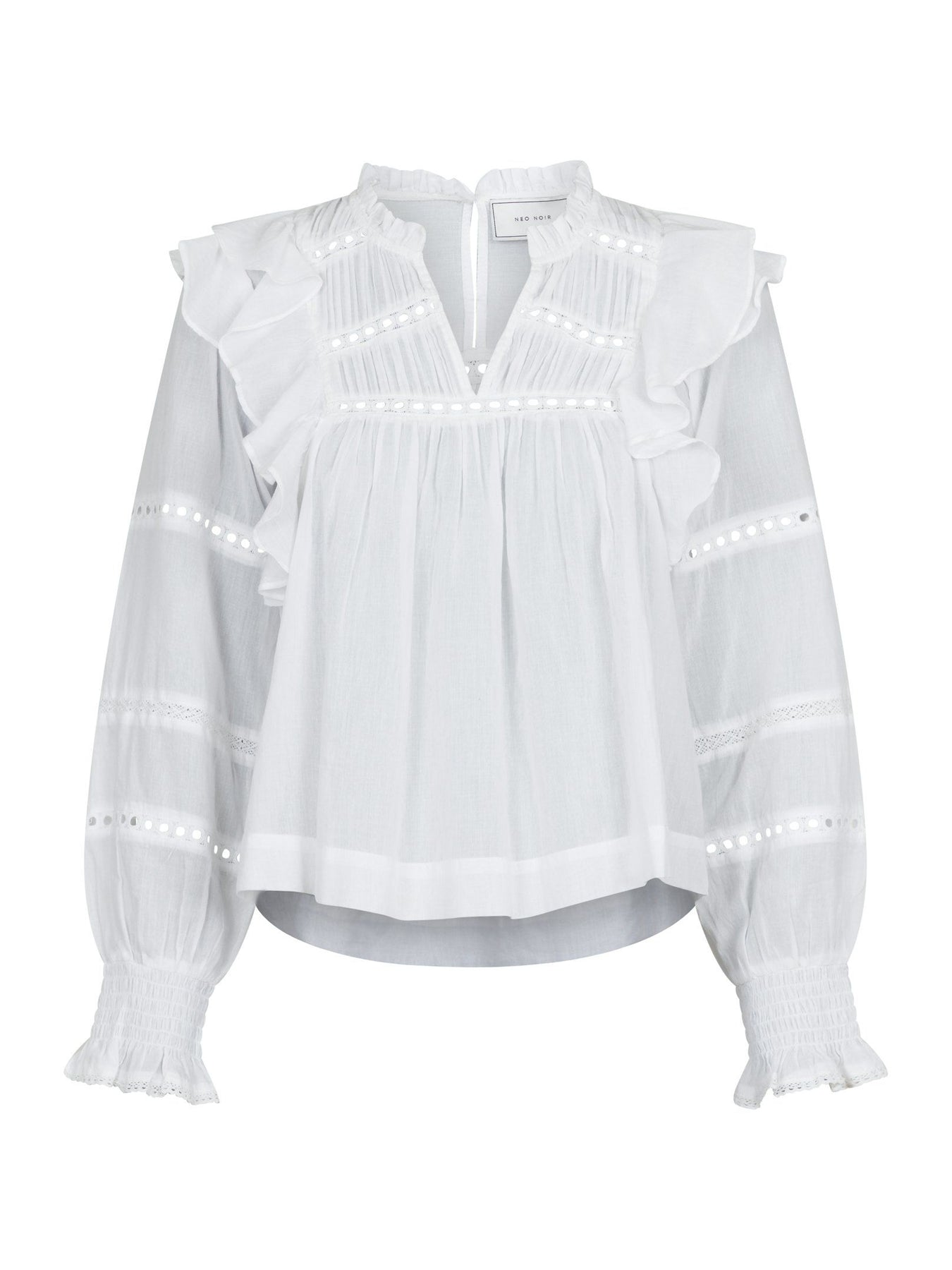 Aurika S Voile Blouse - White