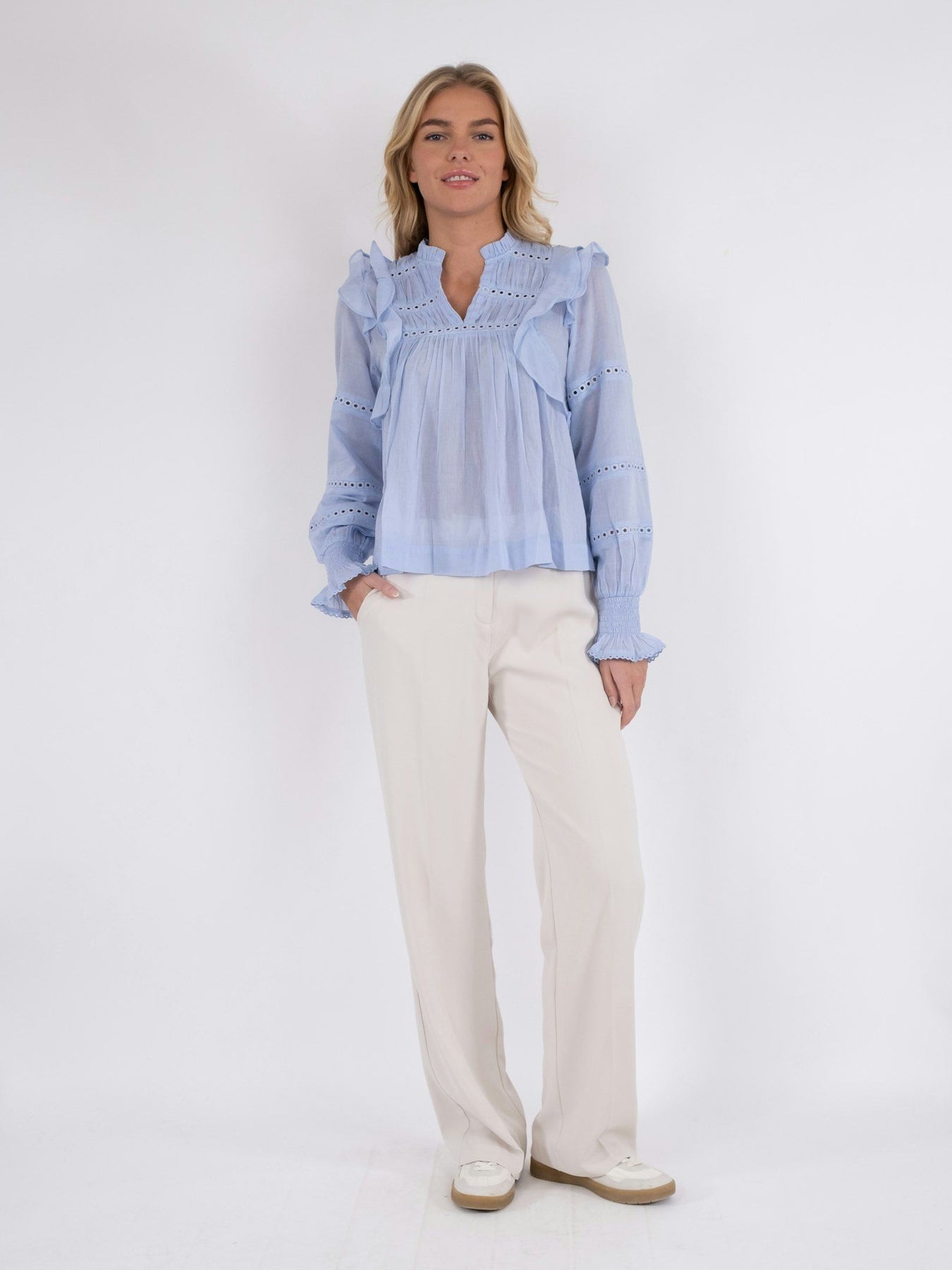 Aurika S Voile Blouse - Light Blue