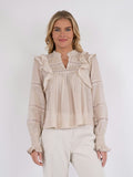 Aurika S Voile Blouse - Sand