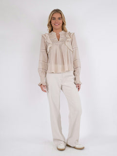 Aurika S Voile Blouse - Sand