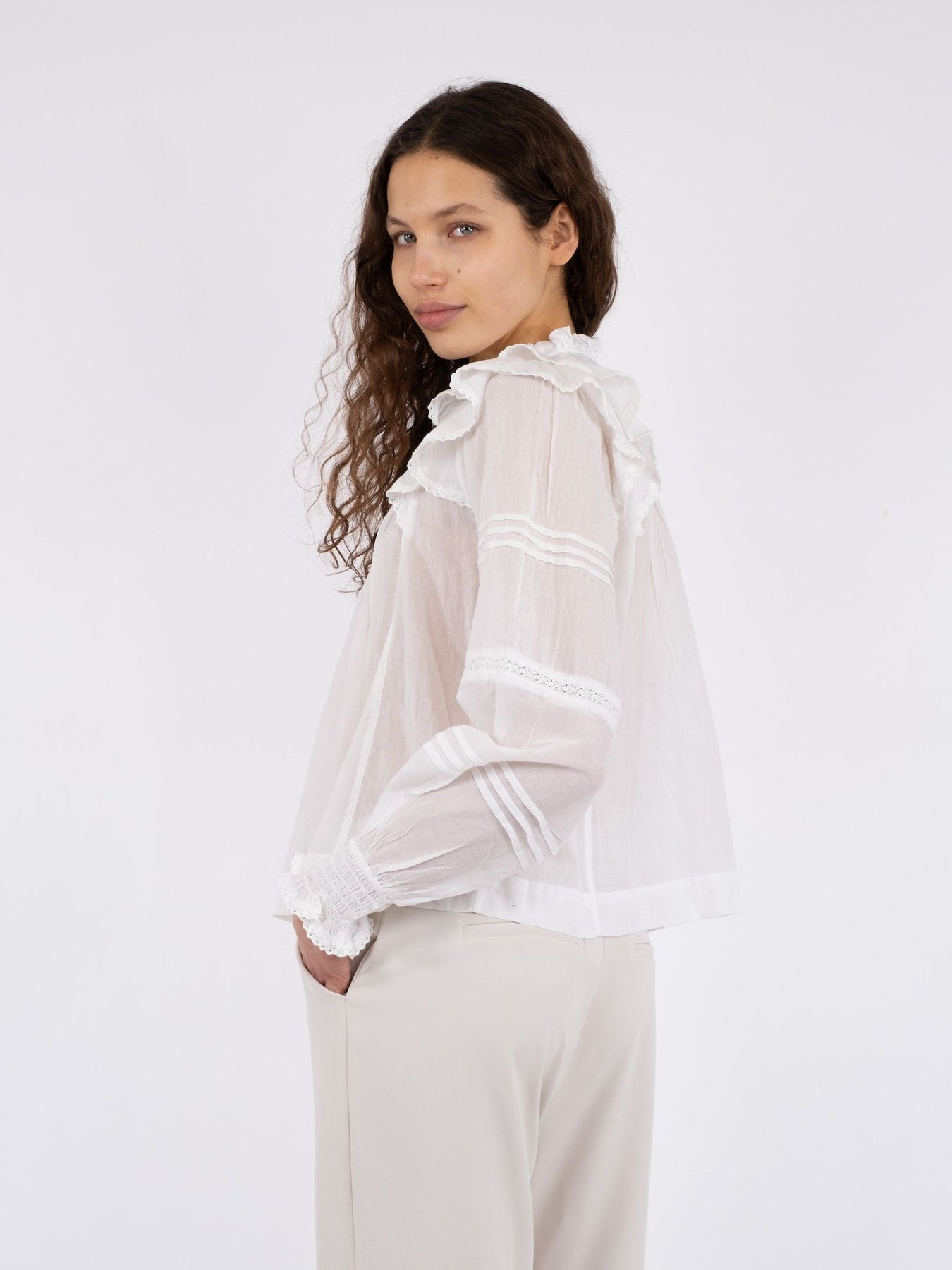 Simkie S Voile Blouse - White