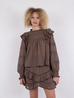 Simkie S Voile Blouse - Light Brown