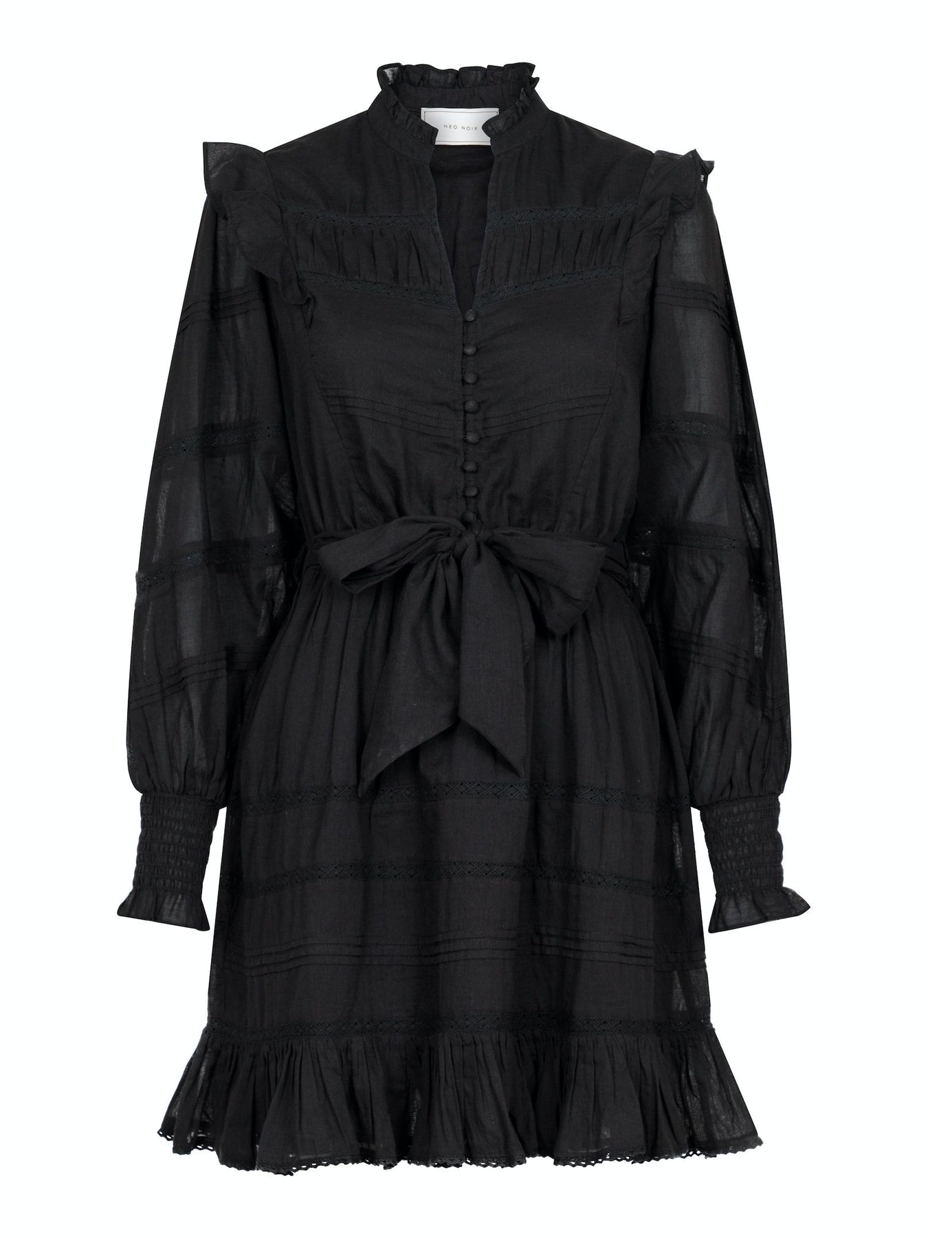Salli S Voile Dress - Black