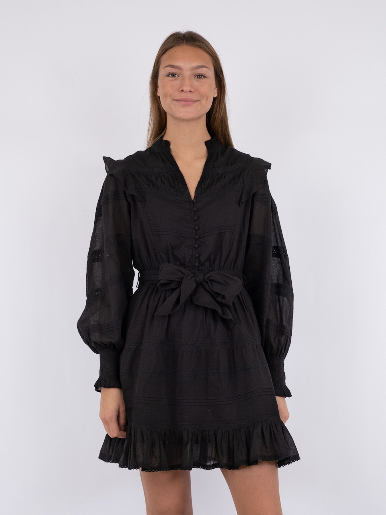 Salli S Voile Dress - Black