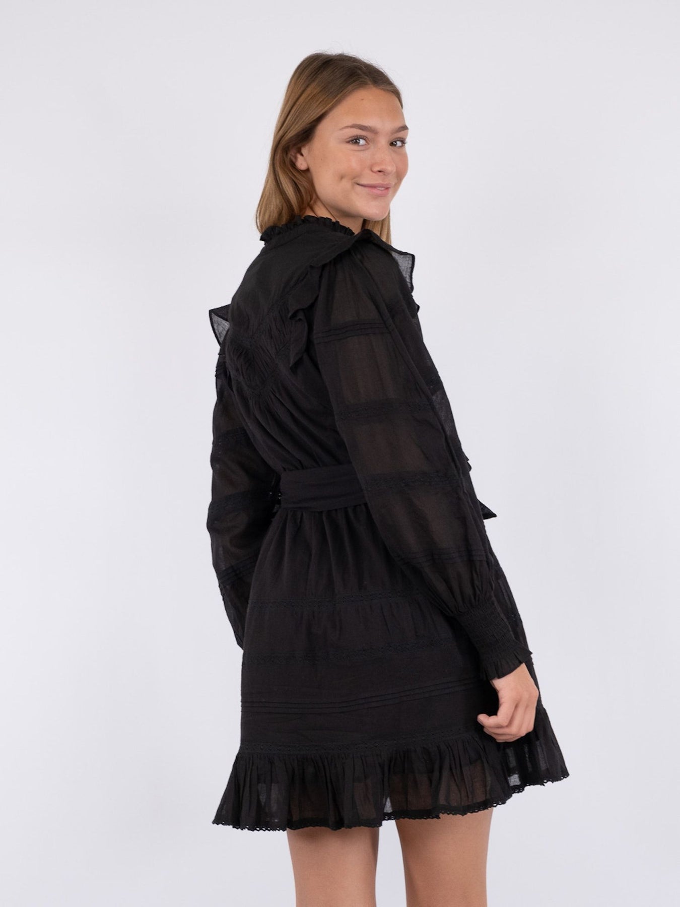 Salli S Voile Dress - Black