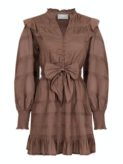 Salli S Voile Dress - Light Brown