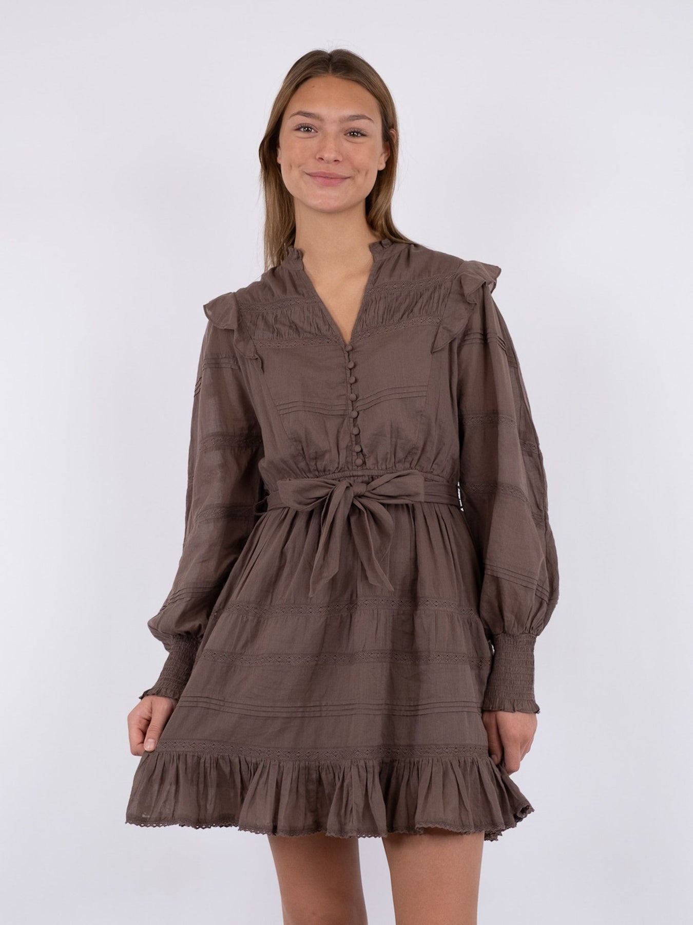 Salli S Voile Dress - Light Brown