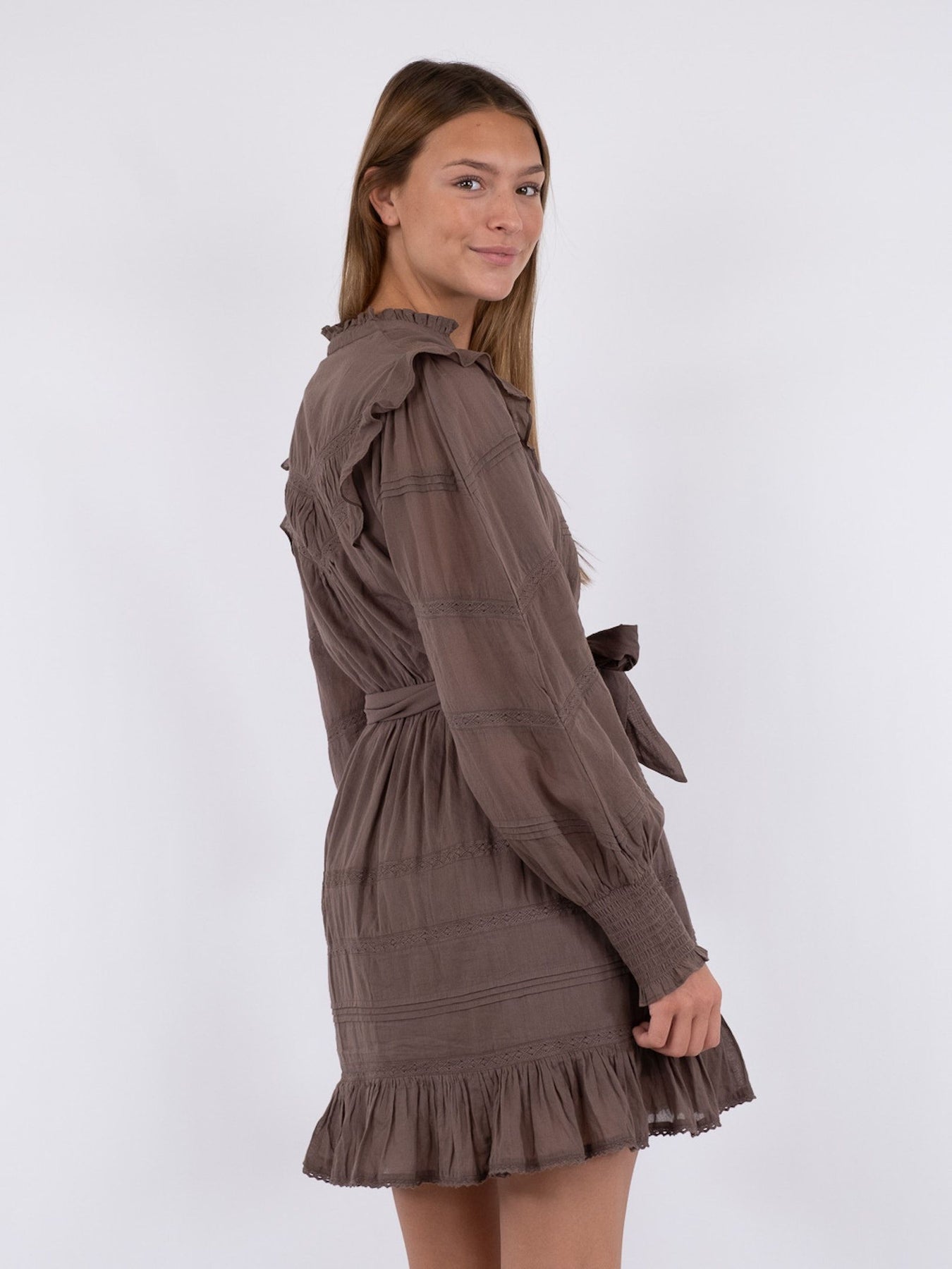Salli S Voile Dress - Light Brown