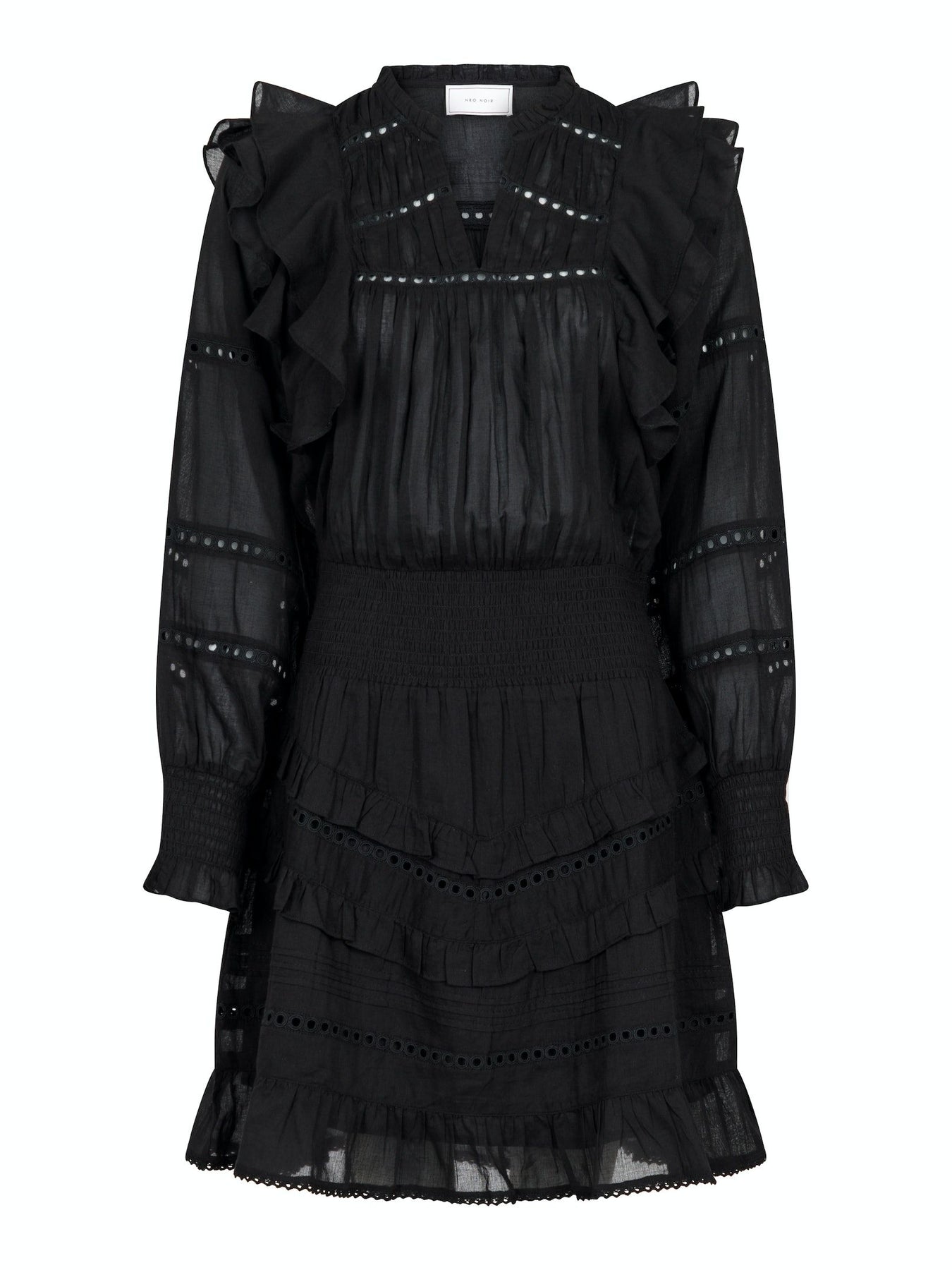 Neo Noir Harmoni S Voile Dress - Svart