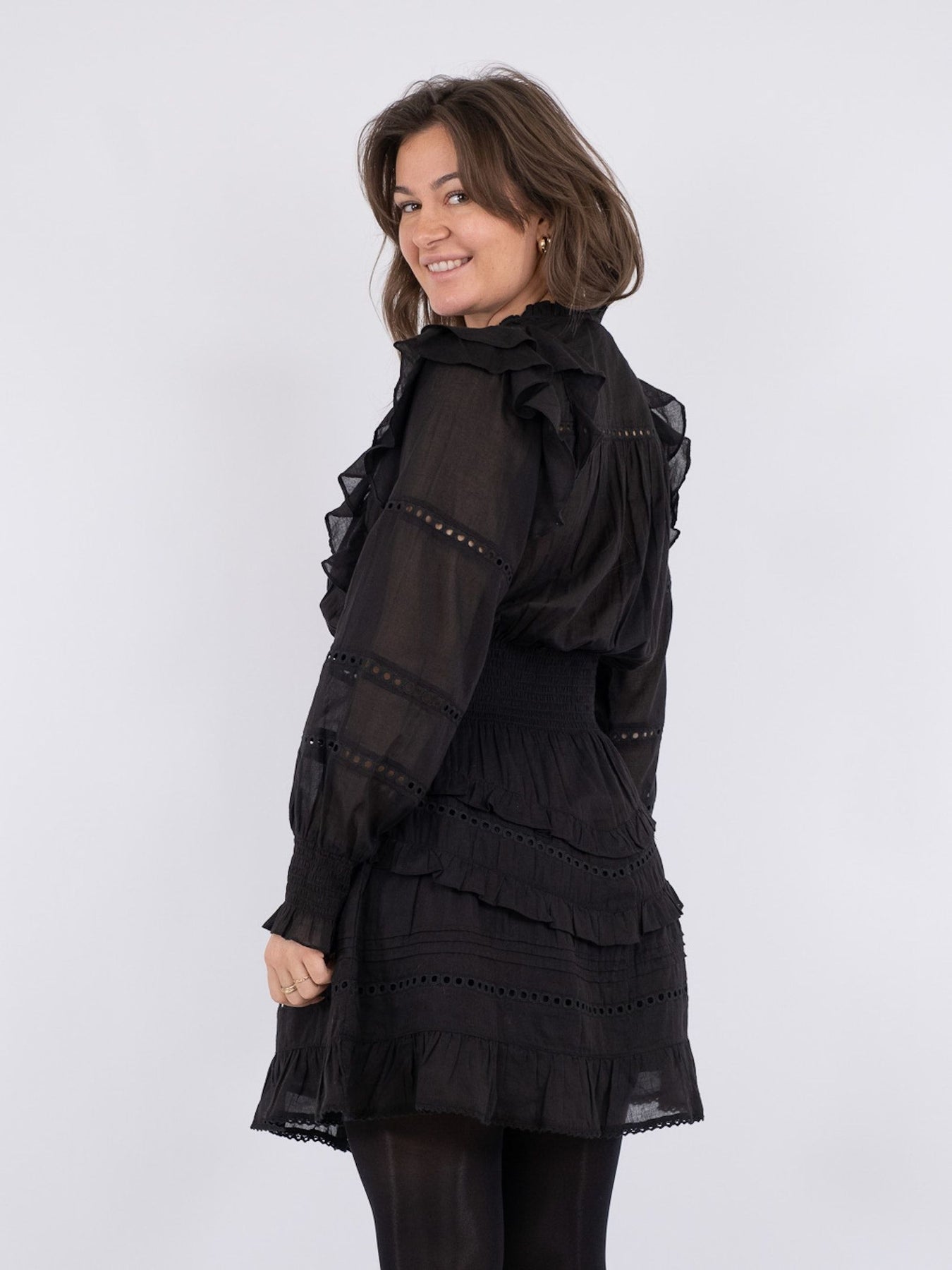 Neo Noir Harmoni S Voile Dress - Svart