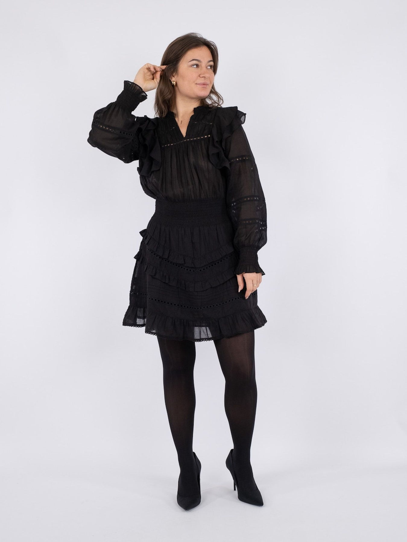 Neo Noir Harmoni S Voile Dress - Svart