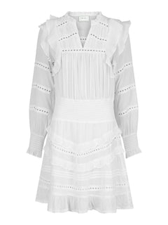 Harmoni S Voile Dress - White