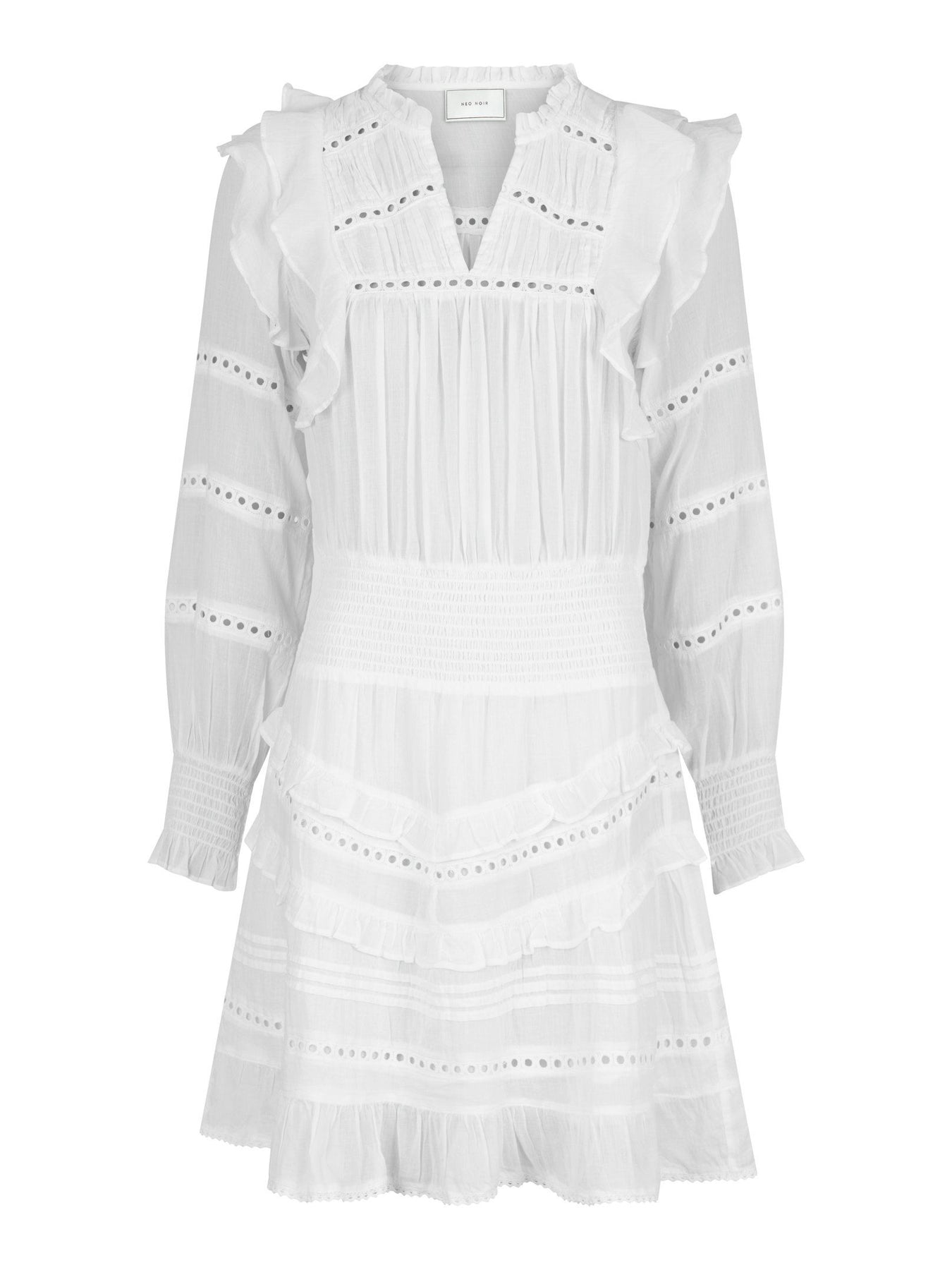 Harmoni S Voile Dress - White