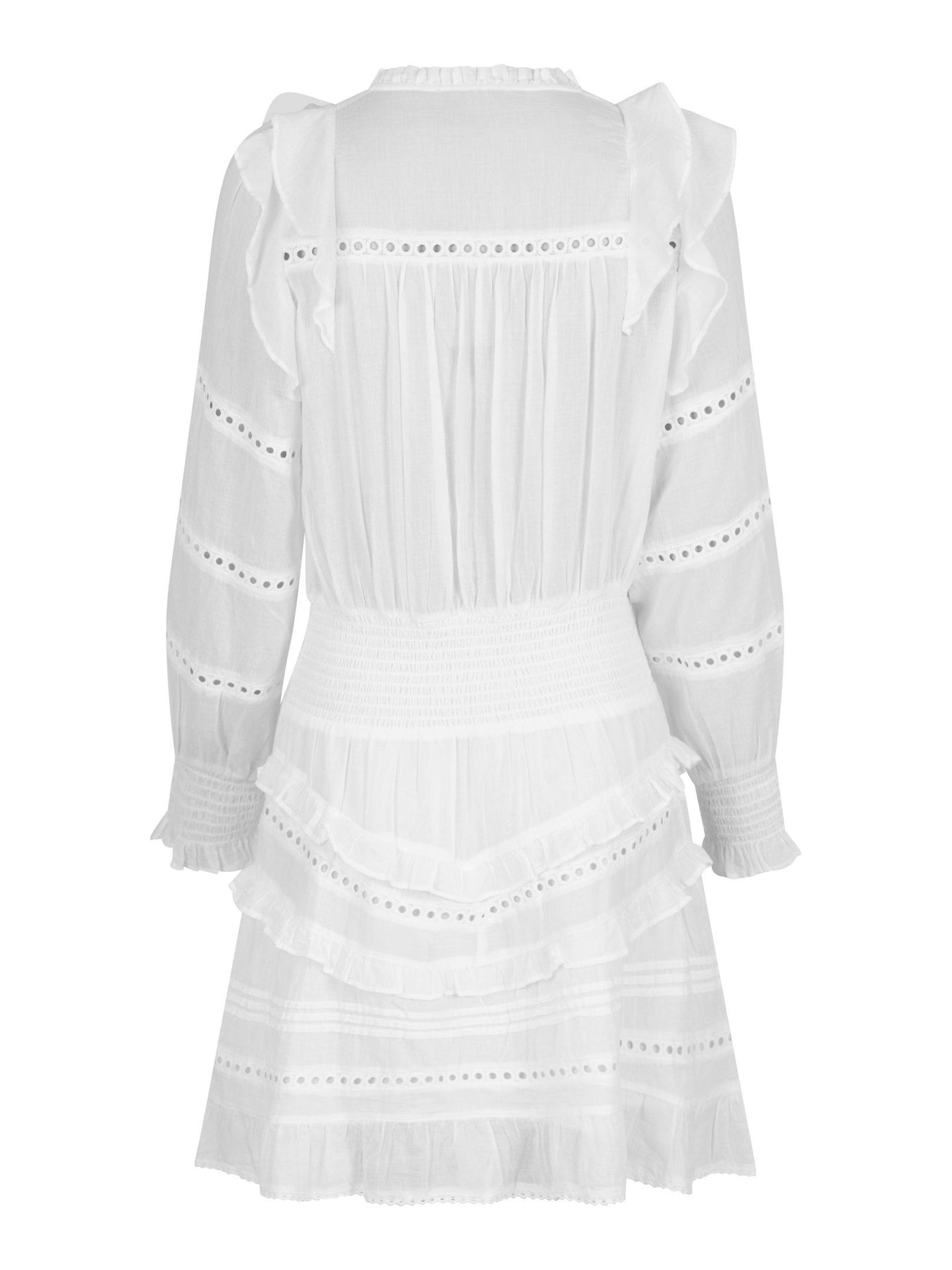 Harmoni S Voile Dress - White