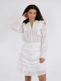 Harmoni S Voile Dress - White